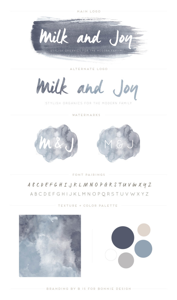 Milk & Joy Organics Brand Refresh Reveal Soft & Organic Watercolor