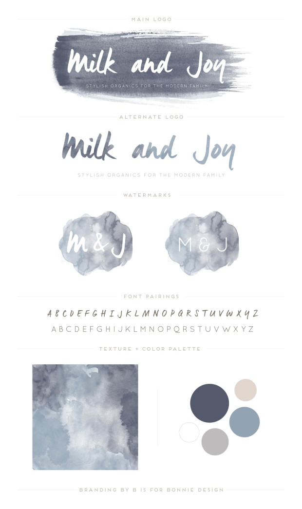 Milk & Joy Branding Board