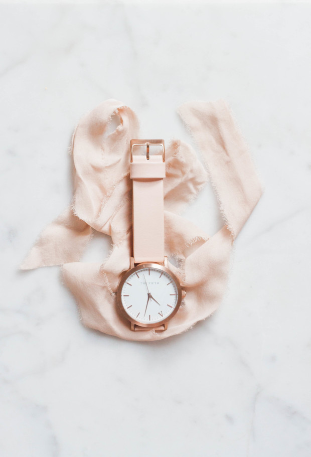 b is for bonnie loves The Fifth Watches | blush + rose gold watch via The Fifth Watches as seen on b is for bonnie design