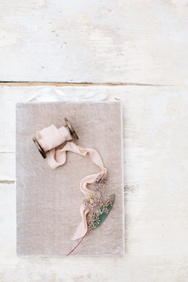 plant-dyed silk ribbon by Silk & Willow as seen in the Illume Retreat styled shoot | b is for bonnie design