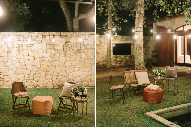 intimate campfire session at the illume retreat | rentals by Loot Vintage, photography by Love, The Nelsons at Travaasa Austin