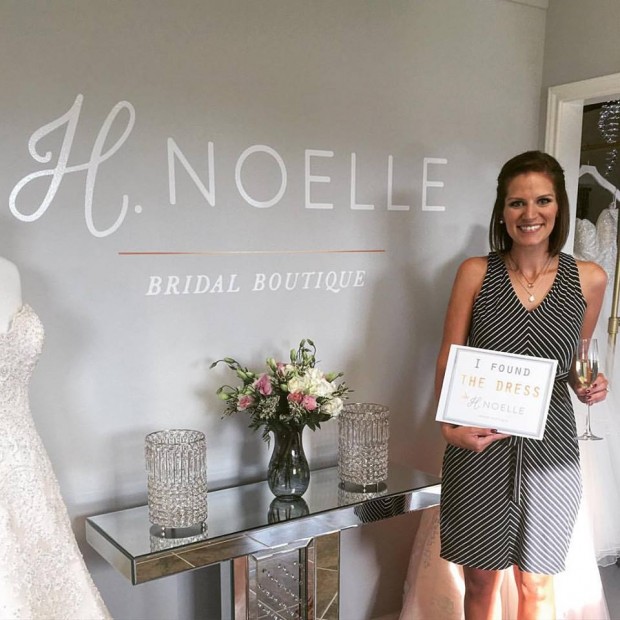 H. Noelle Bridal Boutique is Beaumont's premier bridal boutique serving brides in Southeast Texas! Logo design by b is for bonnie design, photo by H. Noelle Bridal