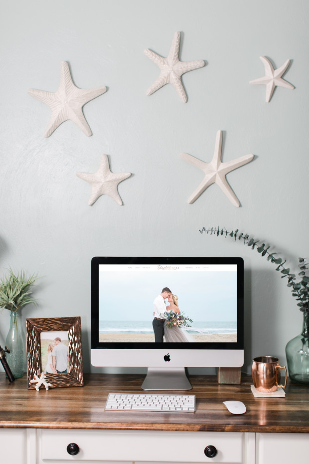 whimsical + nautical website design for Elizabeth Friske Photography by b is for bonnie design | Branding by The Girl Tyler, site designed on ShowIt 5, photo by Elizabeth Friske Photography