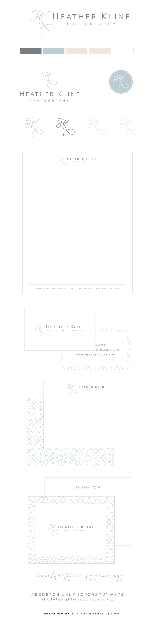 a southern + romantic rebrand for Heather Kline Photography | b is for bonnie design
