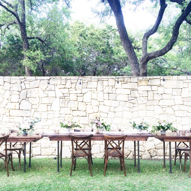 April 25 - May 1 Recap | April Illume Retreat preview via b is for bonnie design | the setup for our Illume Retreat welcome dinner with rentals by Birch + Brass