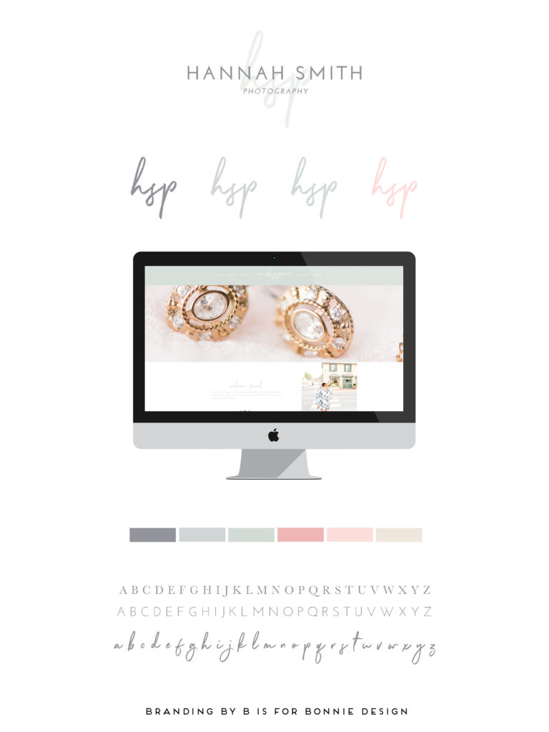 fresh, modern, + pastel visual branding for Hannah Smith Photography | neutral + mint rebrand and website design | via b is for bonnie design