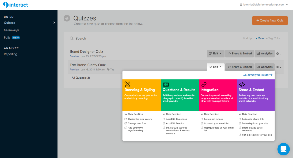 How to add a custom quiz to your Showit 5 website | b is for bonnie design