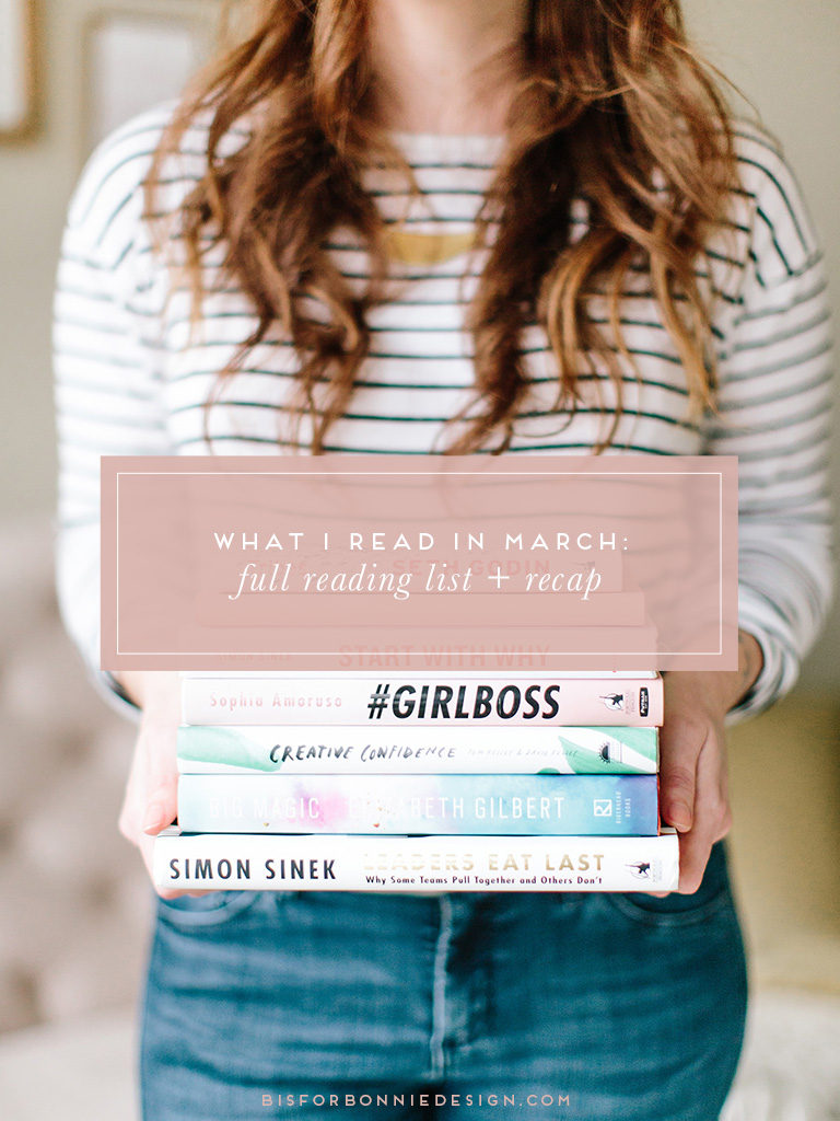 What I read in March - a full reading list of every book I read this month (plus a recap of every one!) via b is for bonnie design