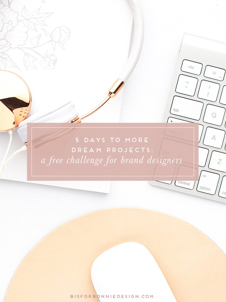 5 Days to More Dream Projects: A Free Challenge For Brand Designers | Over the years, I spent a lot of time figuring out the best ways to streamline and create workflows that I could replicate for every client project. As a result, I now am able to spend less time in my inbox and more time doing what I love. Join me for the free 5-day challenge that will set you up to do the same! | b is for bonnie design #clientexperience #brandstrategy #branddesigner