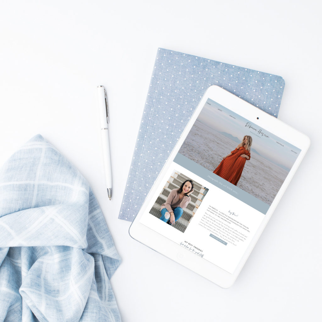 Custom Brand + Showit Website Design | If you’re a fan of soft blues, deep grays, and modern details then check out Rebecca Husain Photography’s brand reveal! | b is for bonnie design #branddesigner #brandstrategy #brandreveal